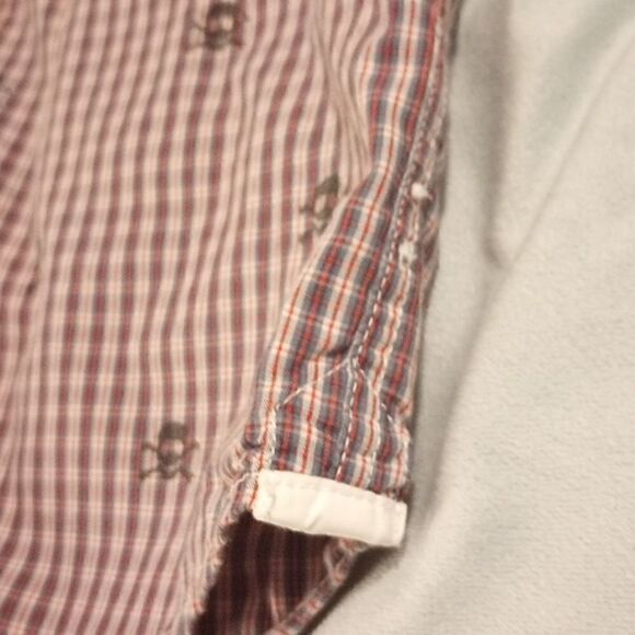 Gap kids plaid skull button down - Picture 4 of 10